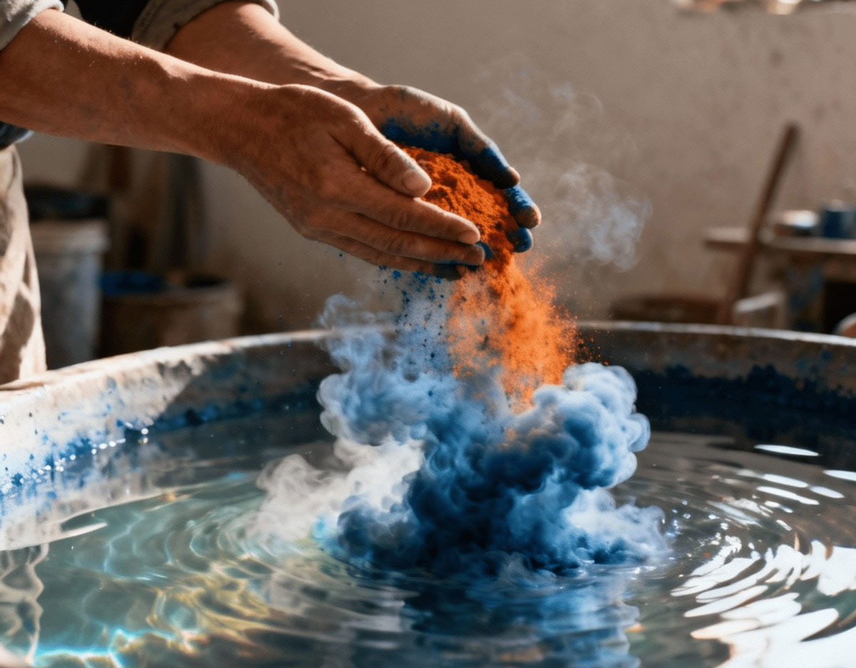 Acqua rigenerata colori potenziati